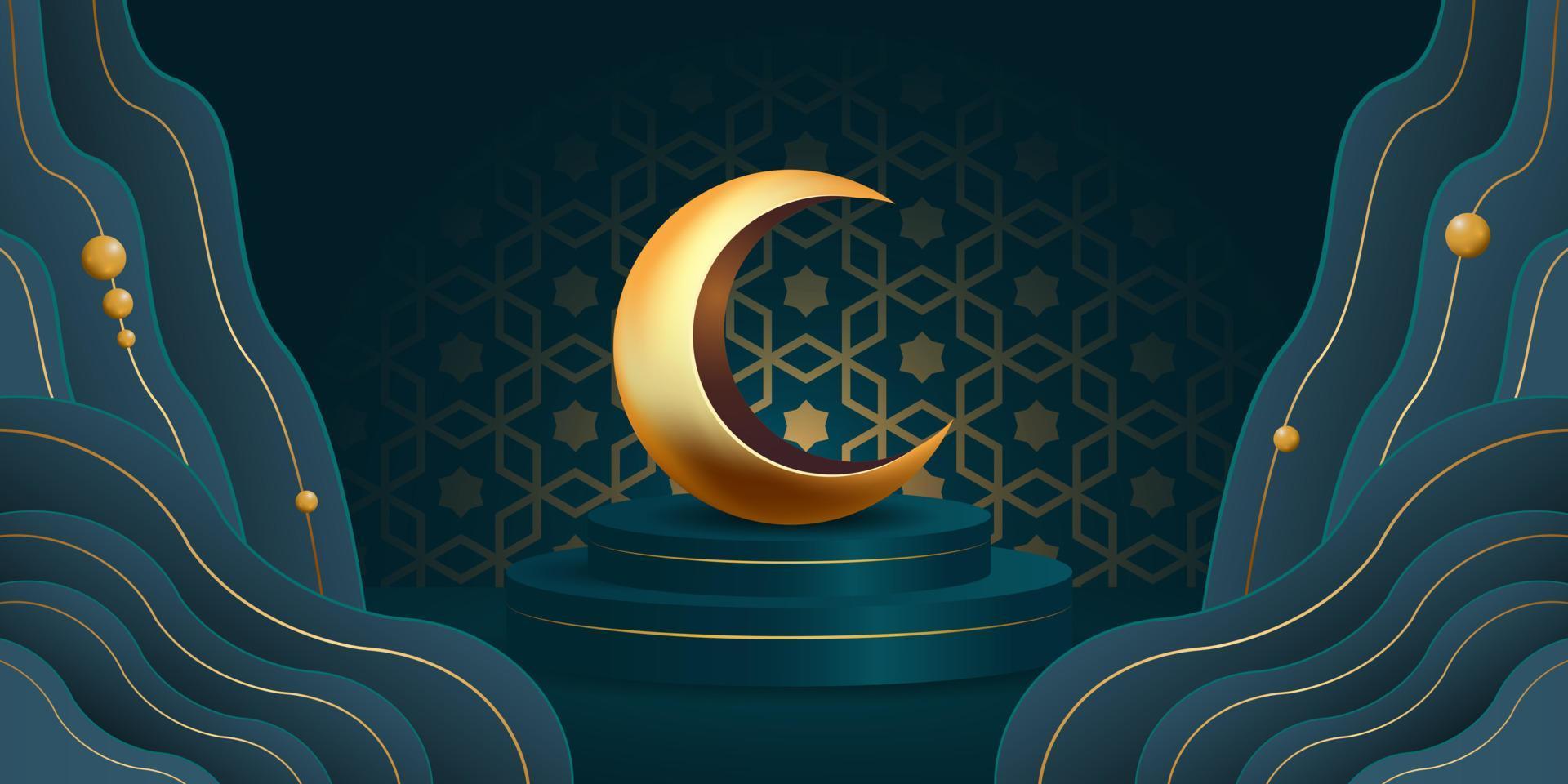 ramadan kareem banner background design illustration vector