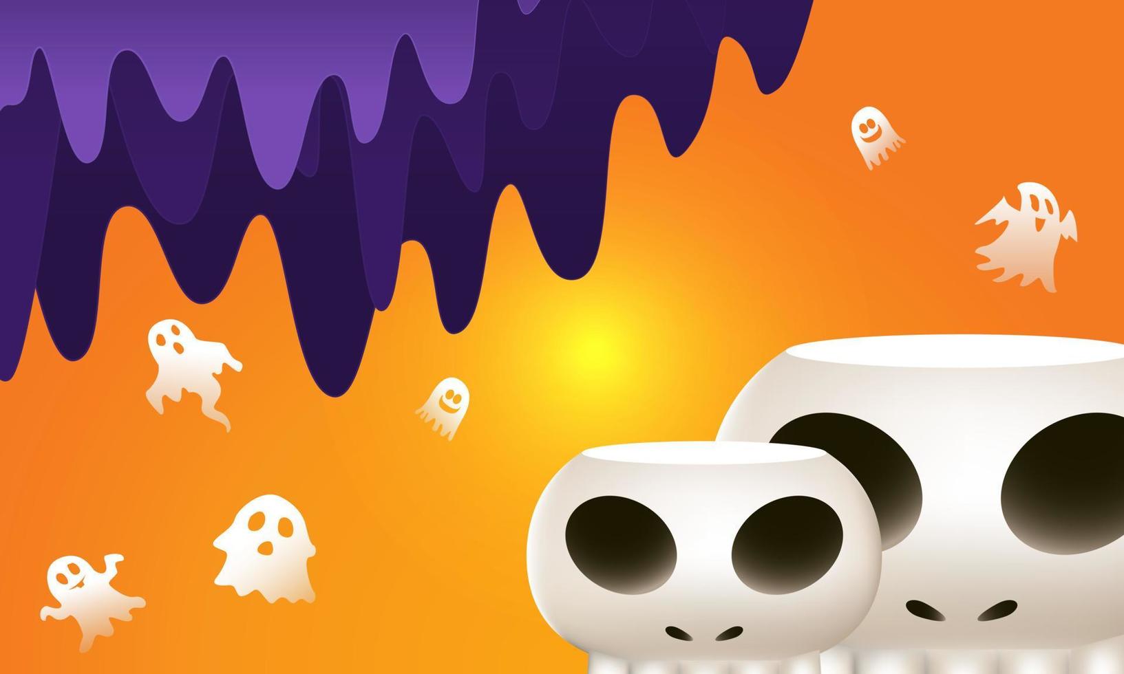 Halloween background For a party and sale on Halloween night.Happy Halloween banner. vector