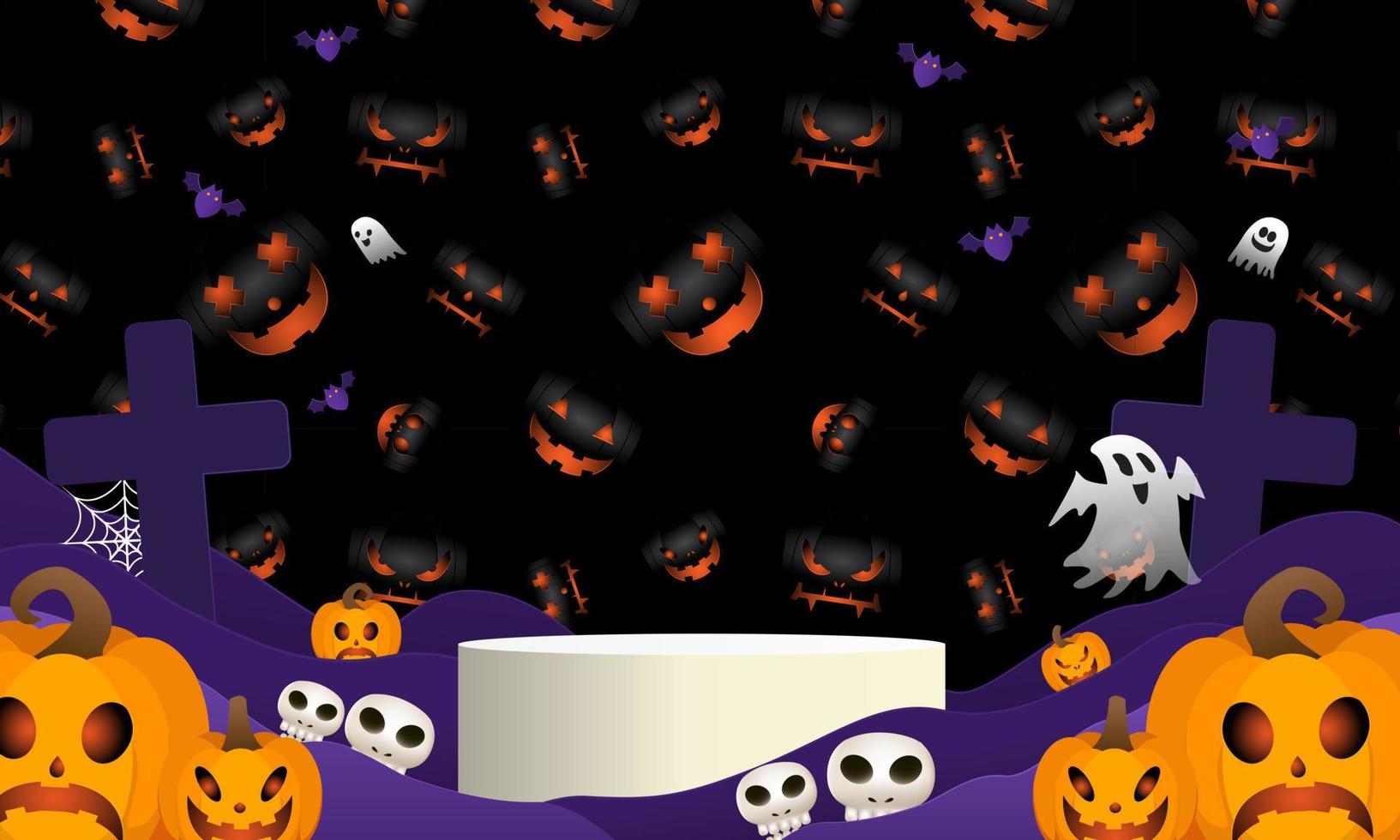 Halloween background For a party and sale on Halloween night.Happy Halloween banner. vector