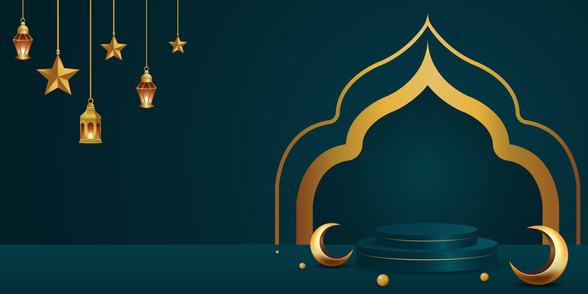 ramadan kareem banner background design illustration vector