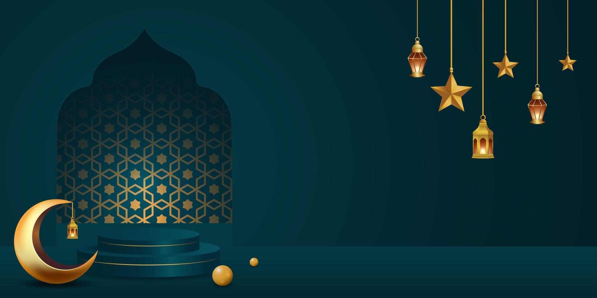 ramadan kareem banner background design illustration vector