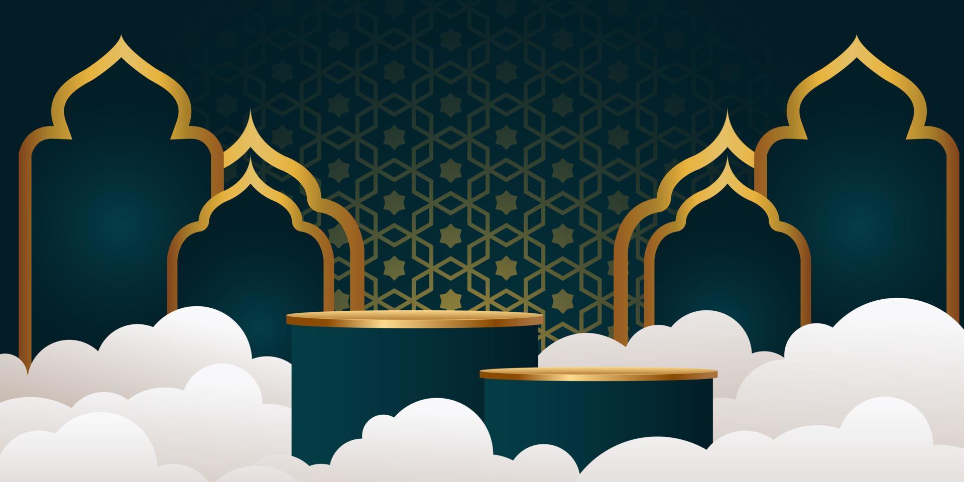 ramadan kareem banner background design illustration vector