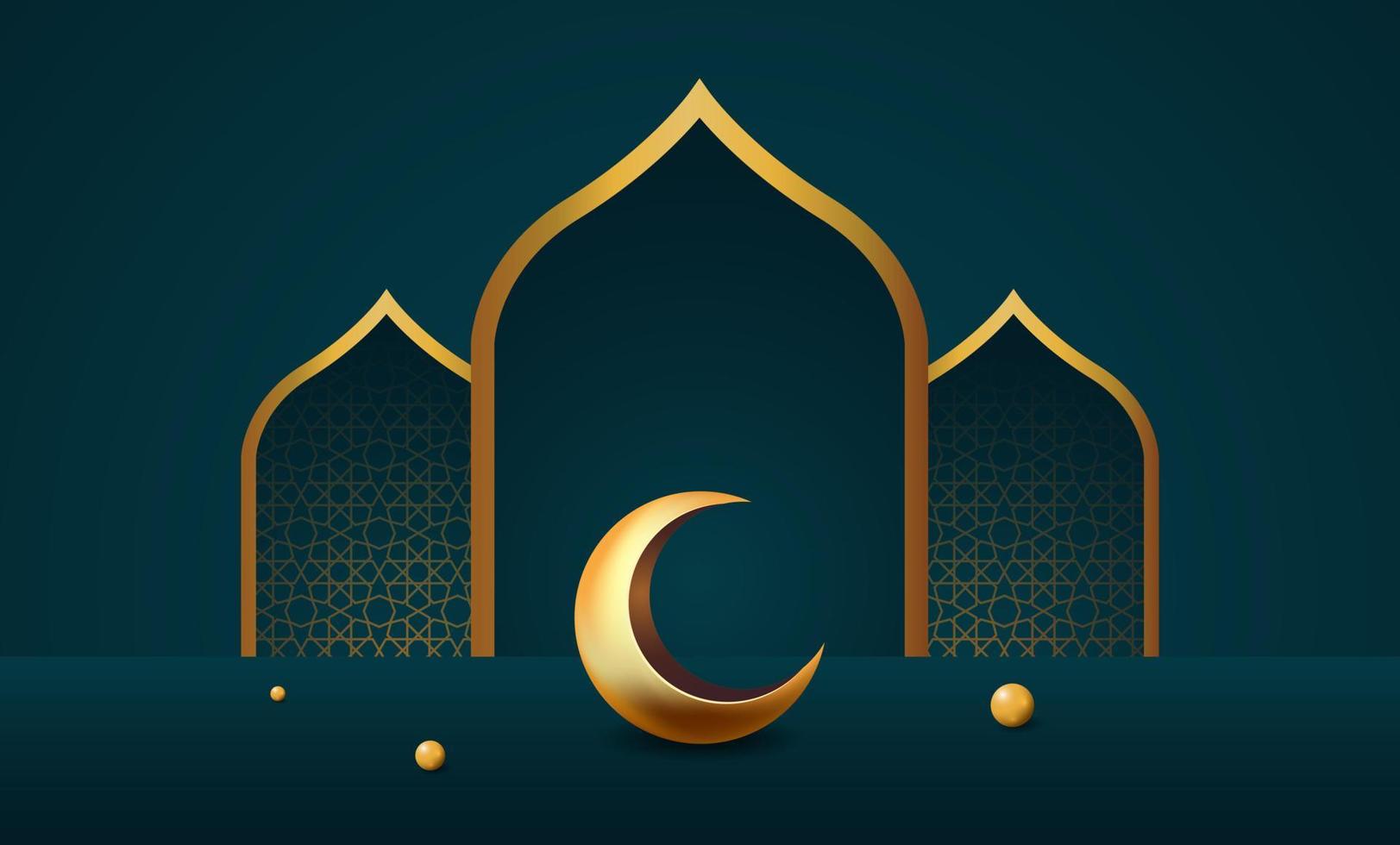 Ilustración de diseño de fondo de banner de ramadan kareem vector