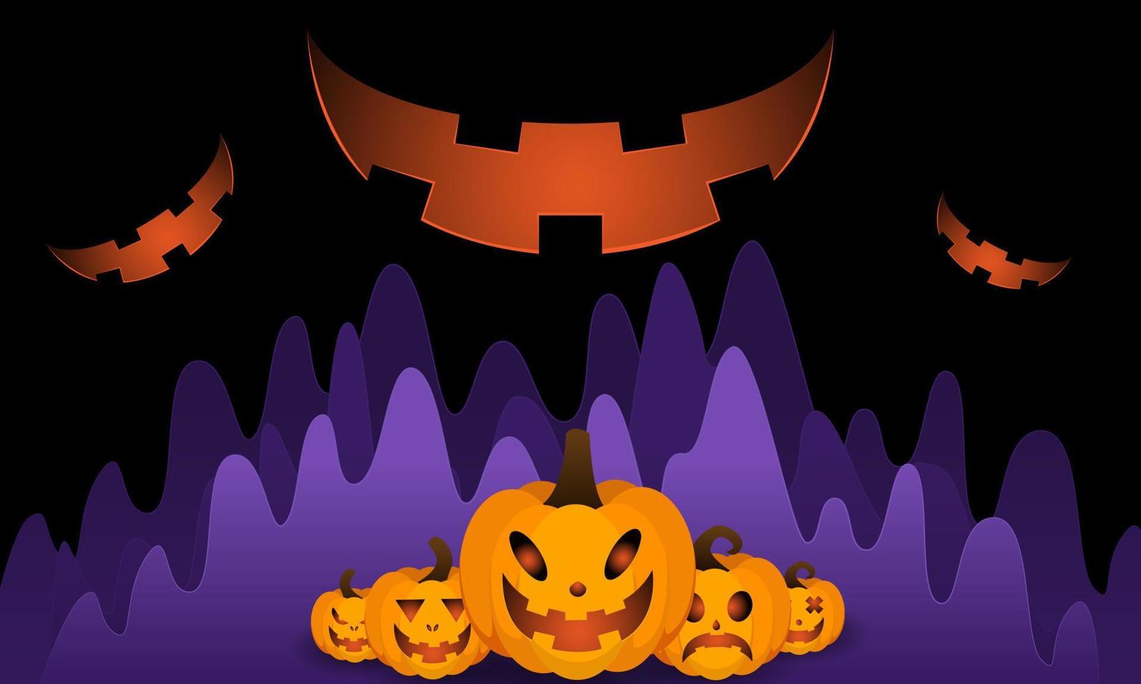 fondo de halloween para una fiesta y venta en la noche de halloween. banner de feliz halloween. vector