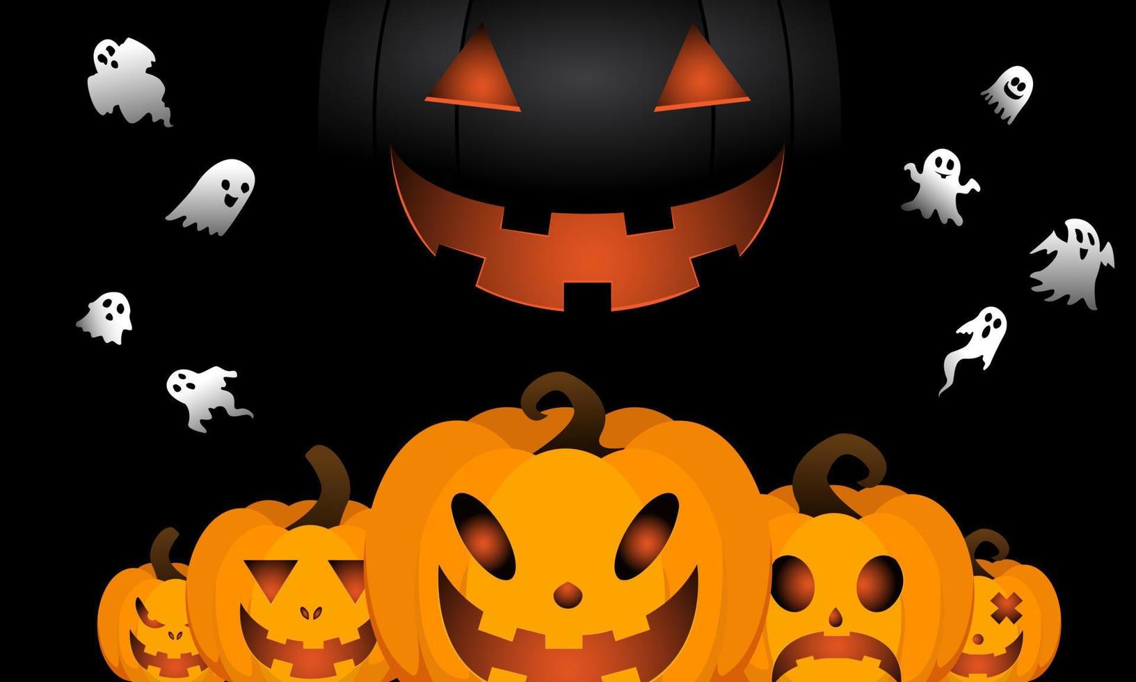 fondo de halloween para una fiesta y venta en la noche de halloween. banner de feliz halloween. vector