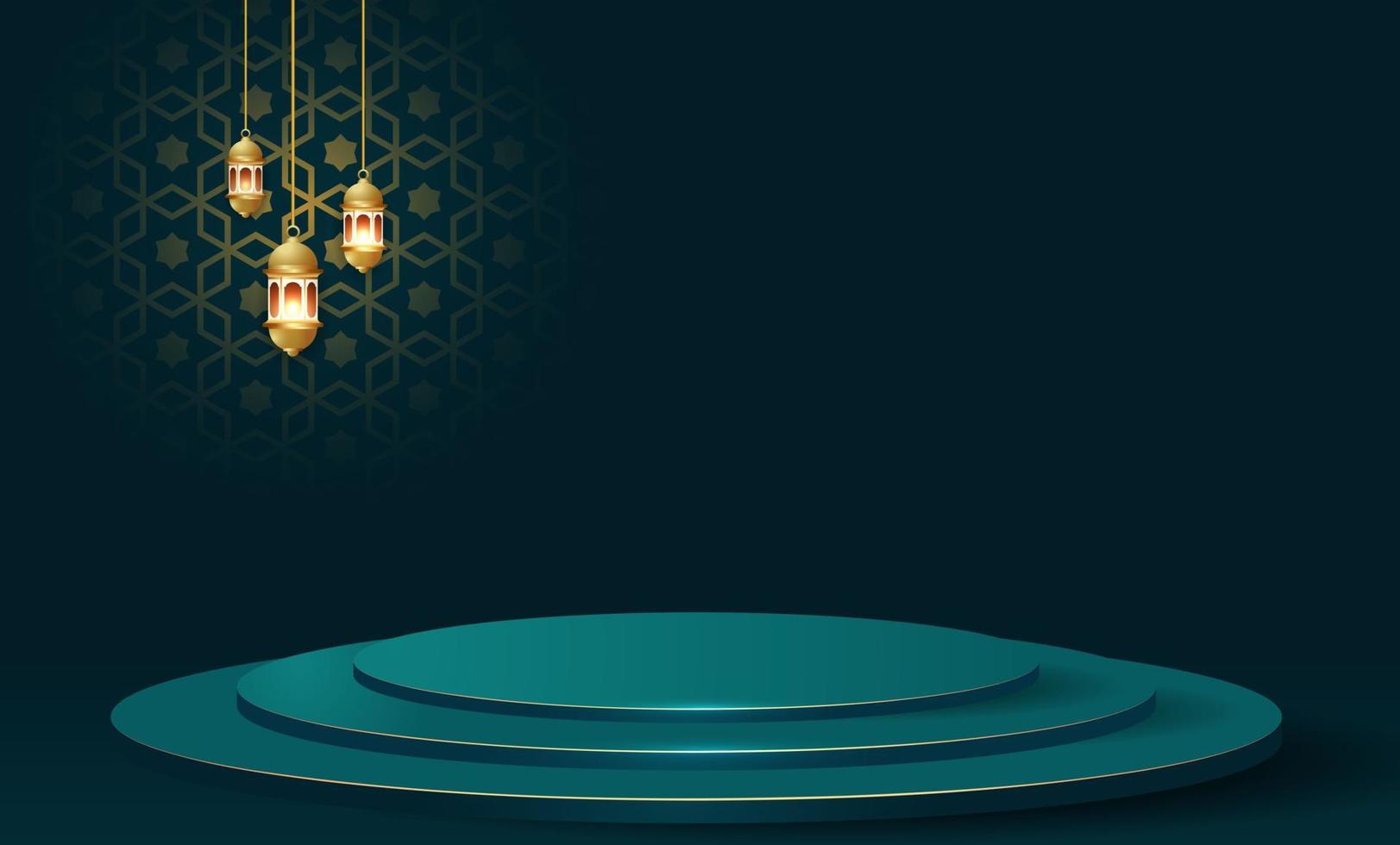 Ilustración de diseño de fondo de banner de ramadan kareem vector