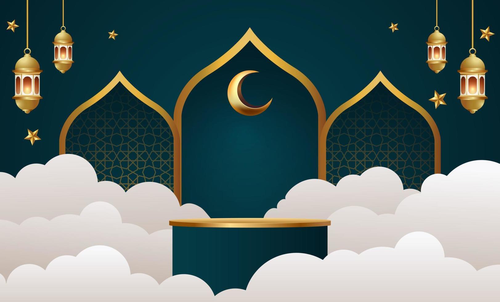 ramadan kareem banner background design illustration vector