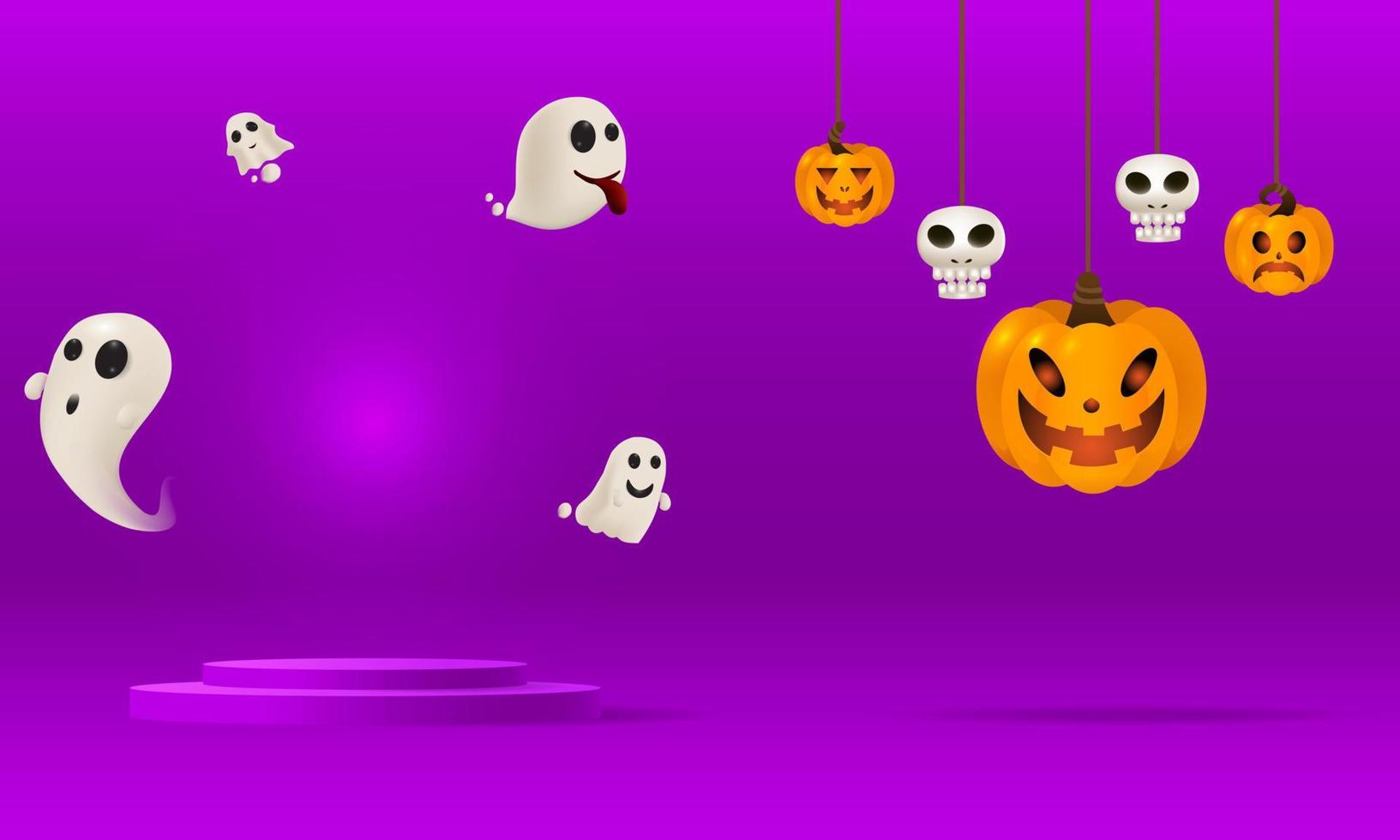 fondo de halloween para una fiesta y venta en la noche de halloween. banner de feliz halloween. vector