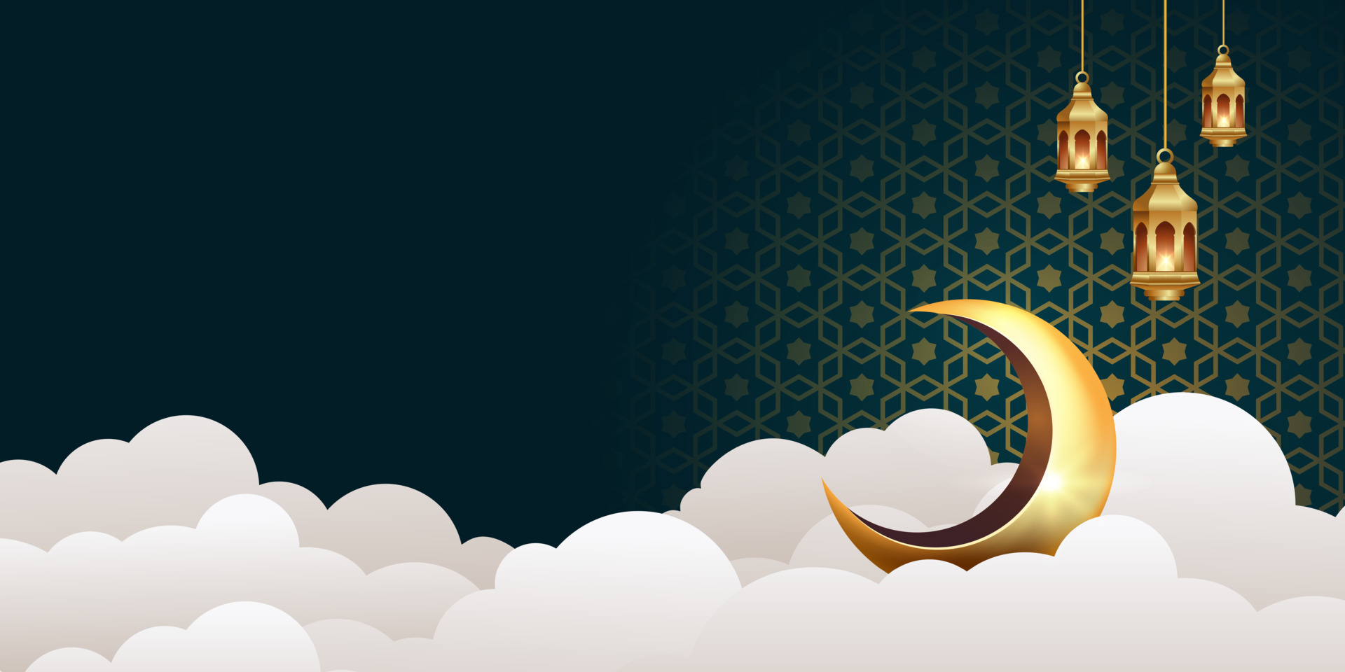 ramadan kareem banner background design illustration 7649668 Vector Art