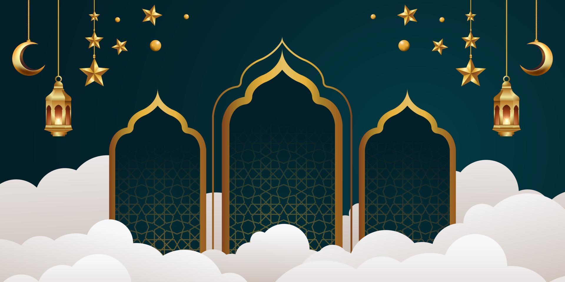 ramadan kareem banner background design illustration vector