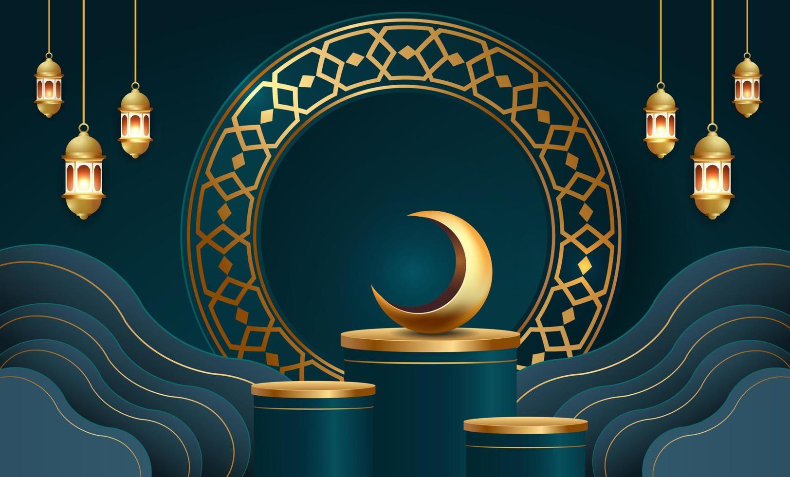 ramadan kareem banner background design illustration vector
