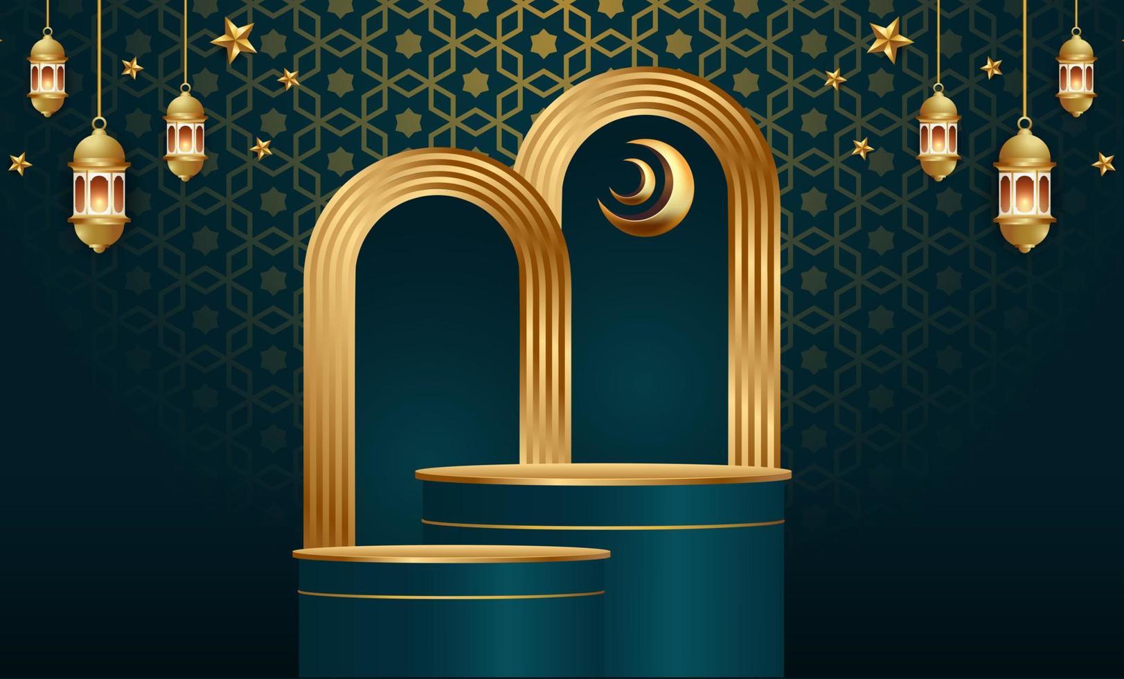 Ilustración de diseño de fondo de banner de ramadan kareem vector