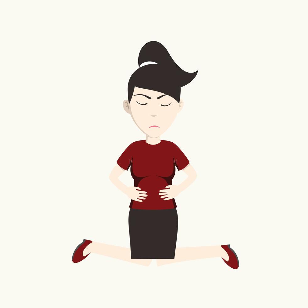 character and Woman housewife does various housework Vector set illustration