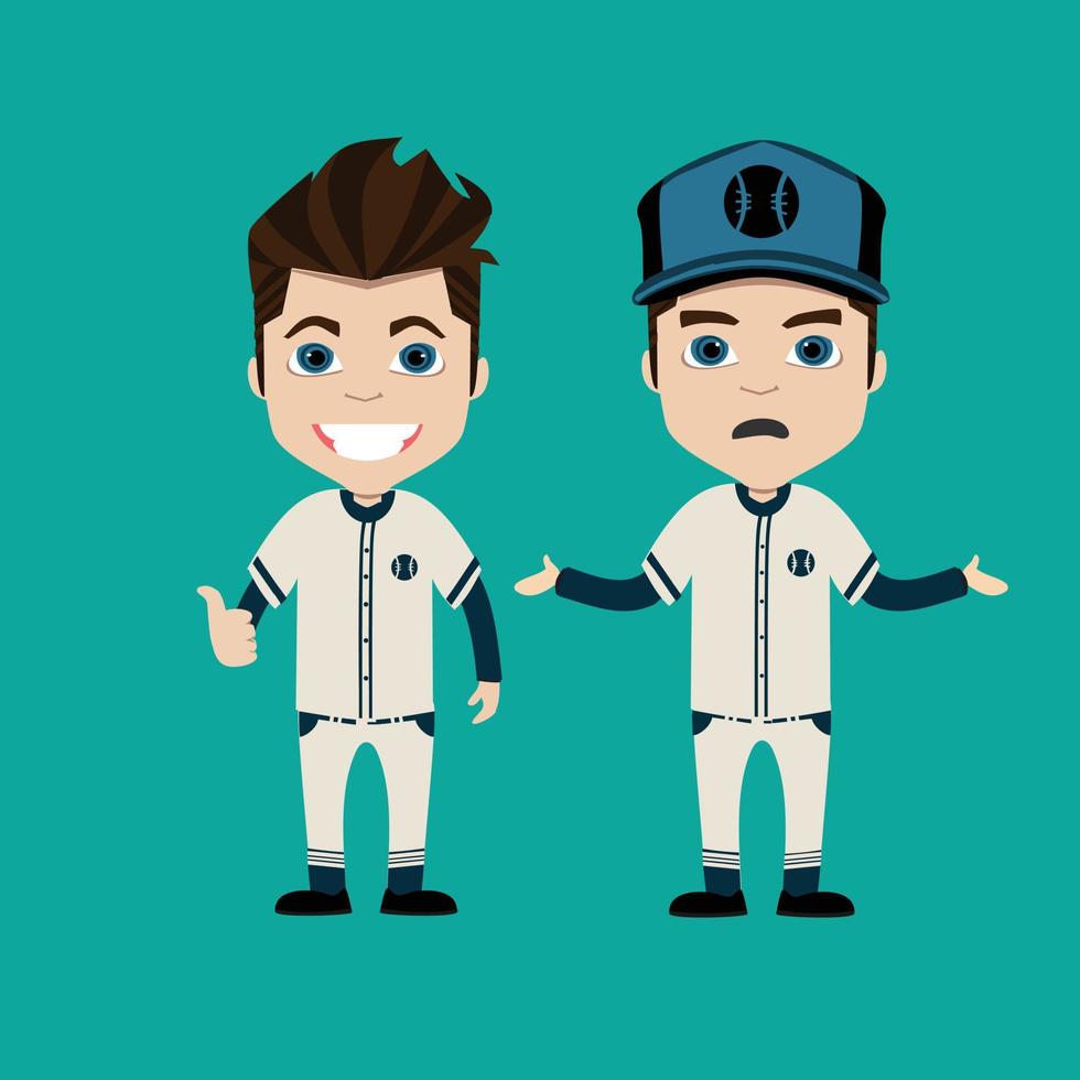 personaje deportista béisbol ilustración vector