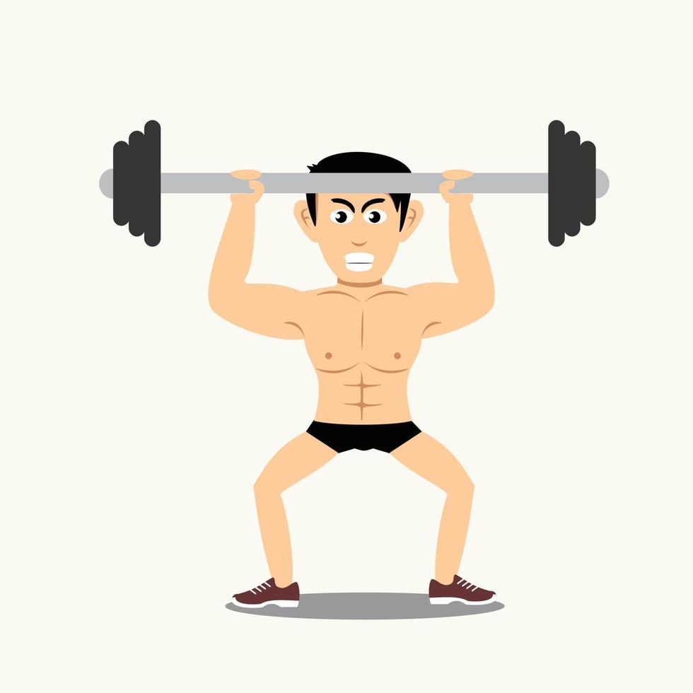 Fitness people gym sporty club vector icons athlet character