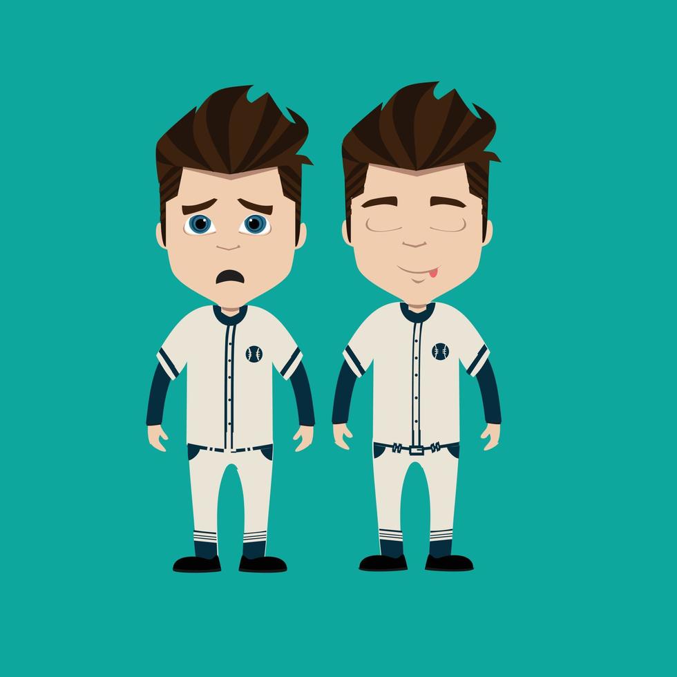 personaje deportista béisbol ilustración vector