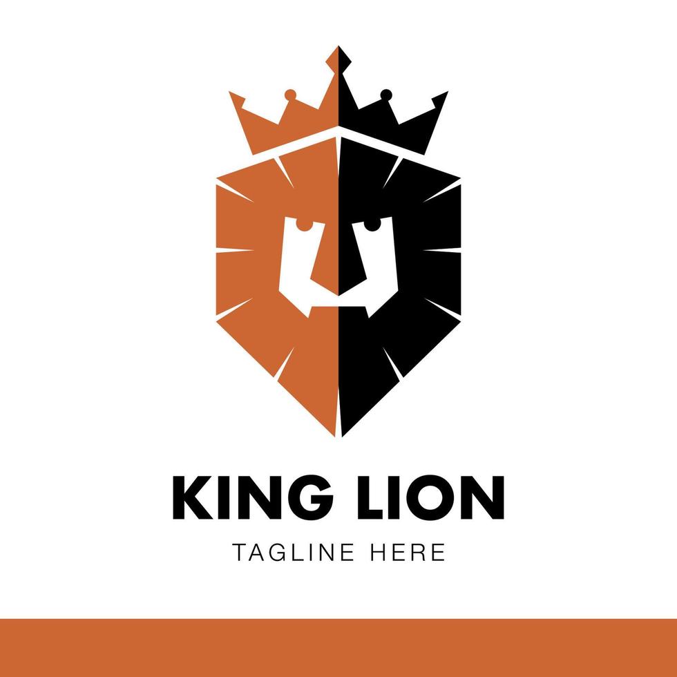 logotipo de cabeza de león abstracto vector