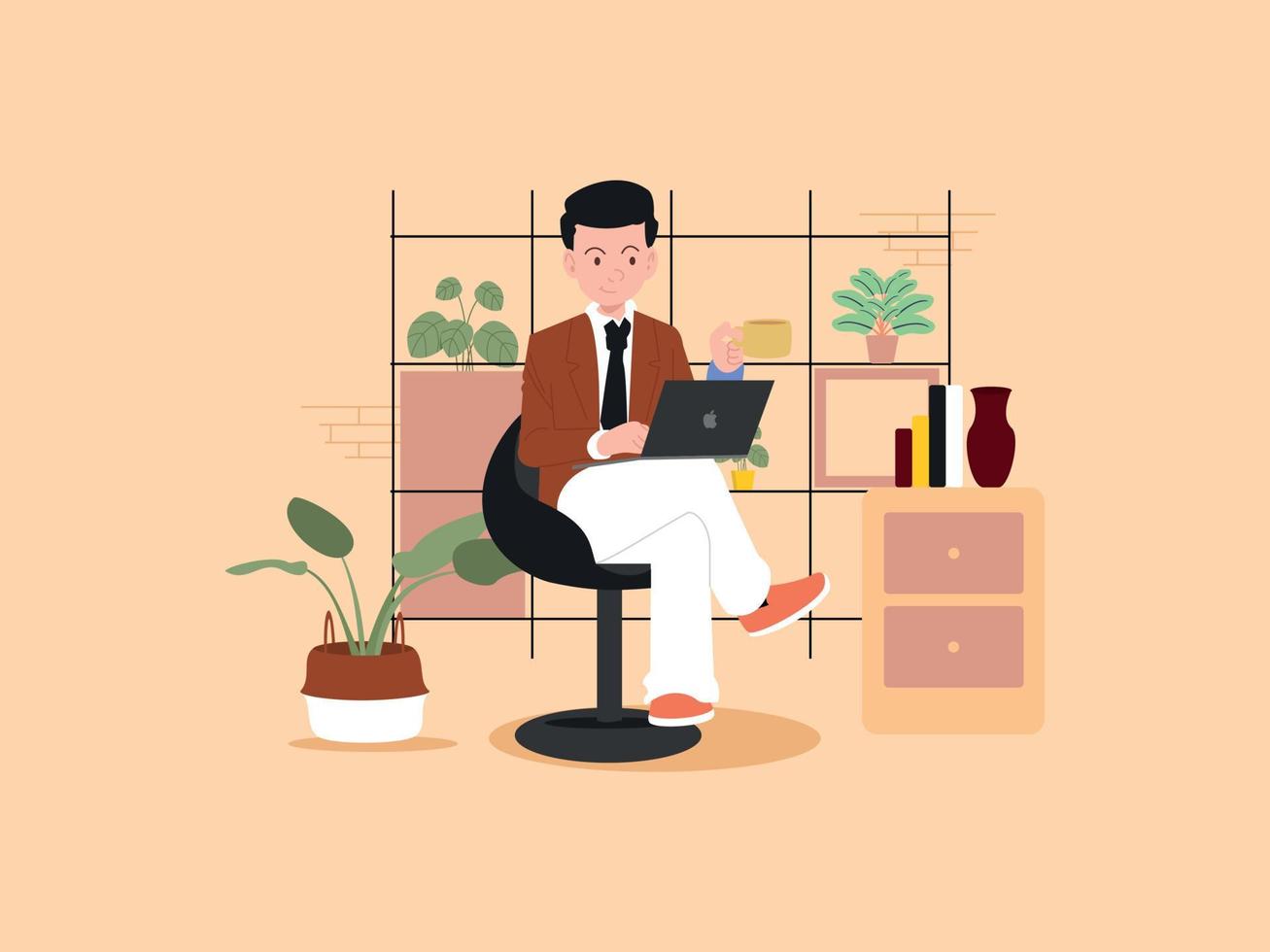 Need Coffee Illustration vector