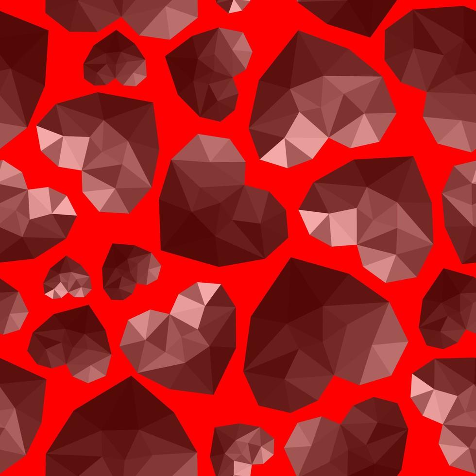 seamless pattern diamond heart on red background vector