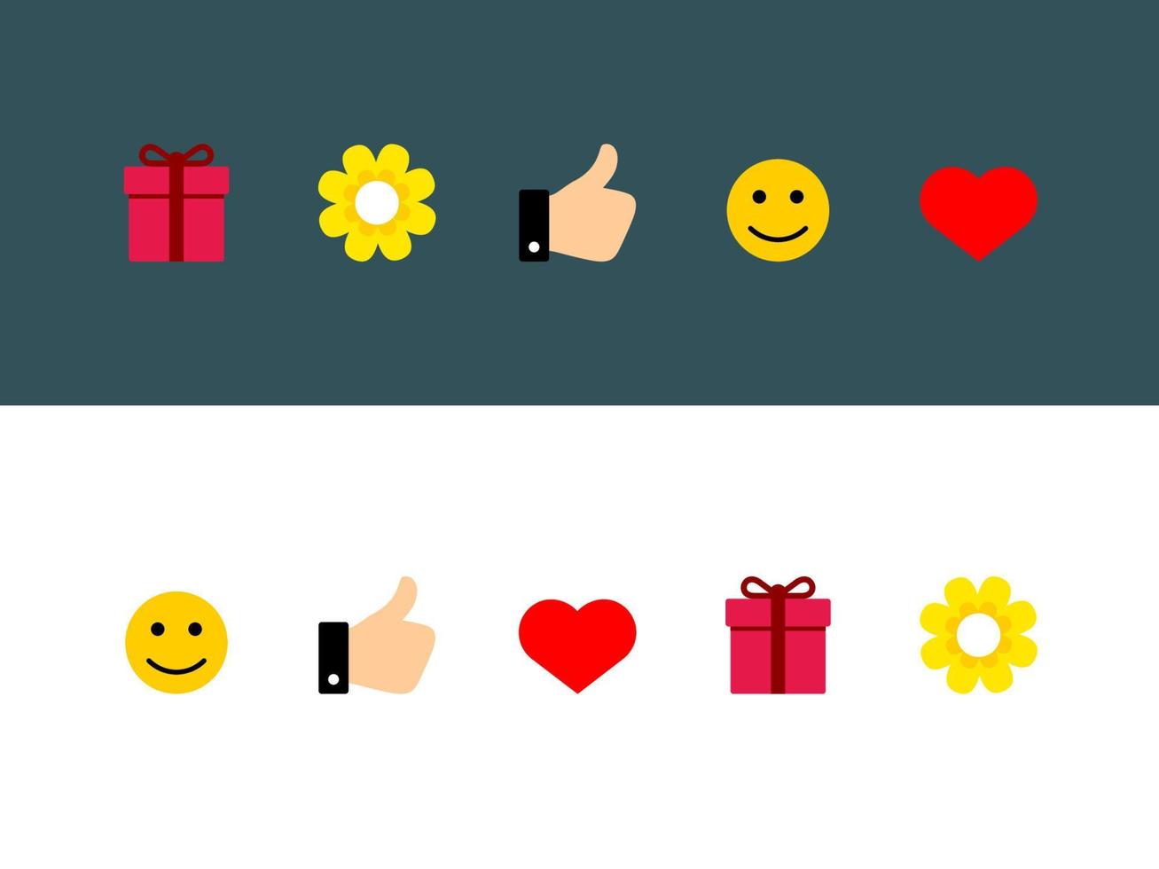 set of icons of positive emotions vector