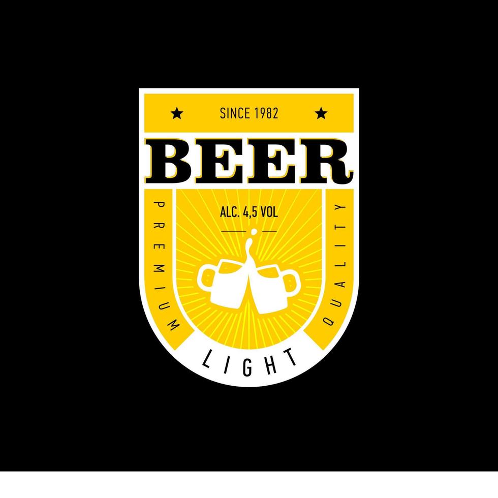Beer label for dark beer vector