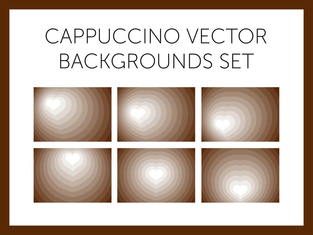 Cappuccino background with heart inside vector