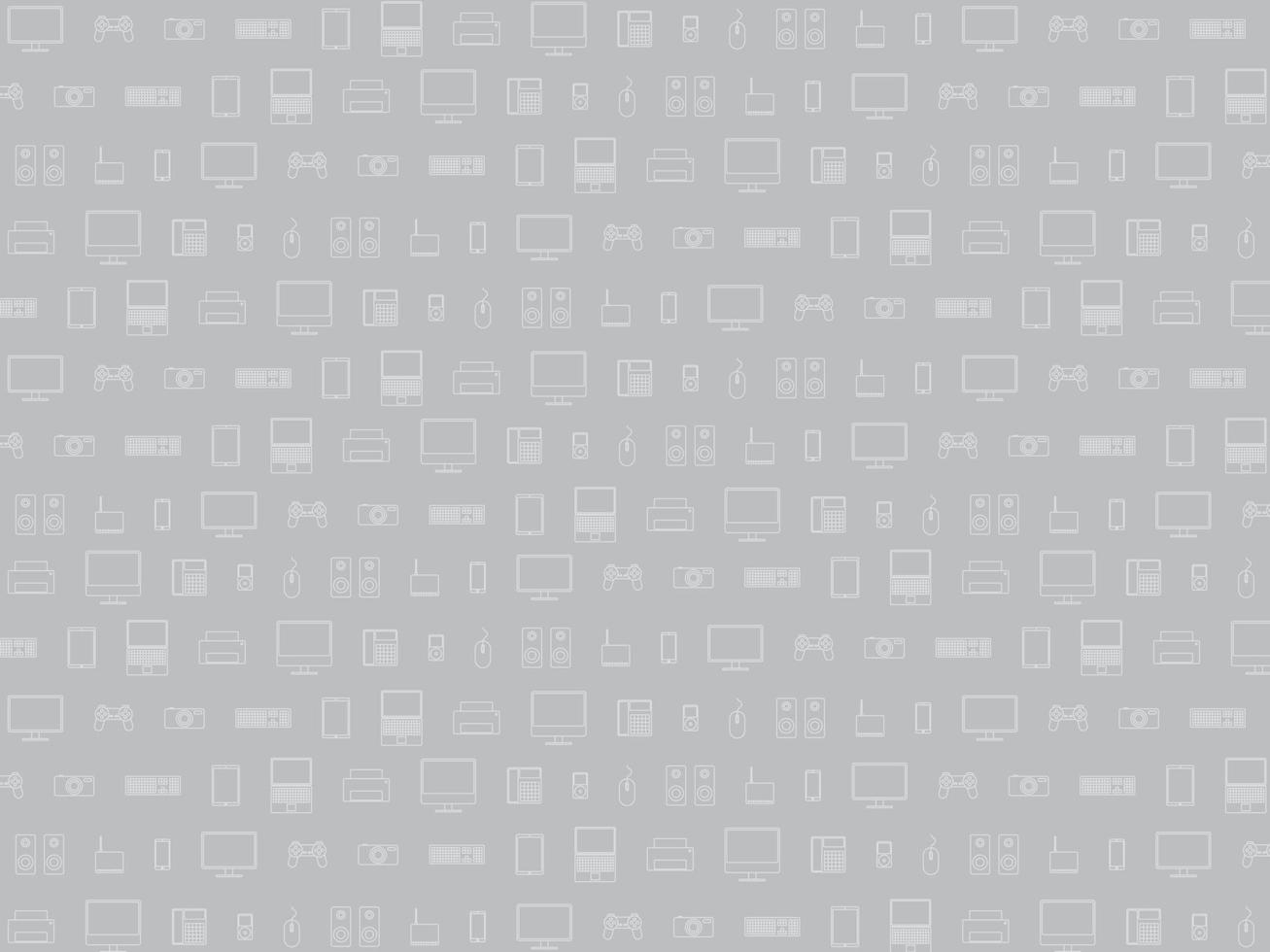 Computer hardware on gray background vector