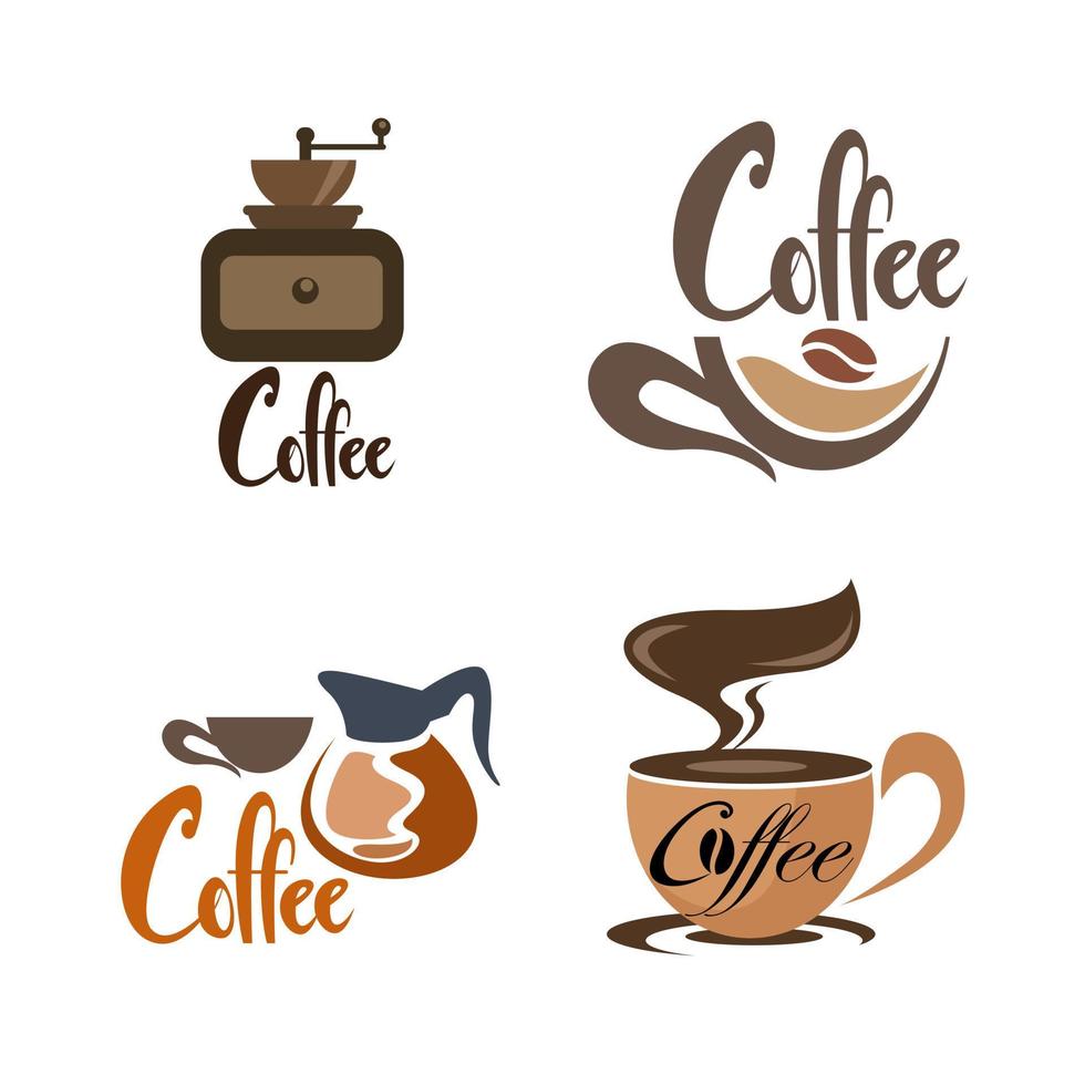 vector de icono de logotipo de café