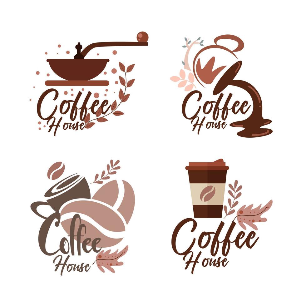 Coffee house logo design vector