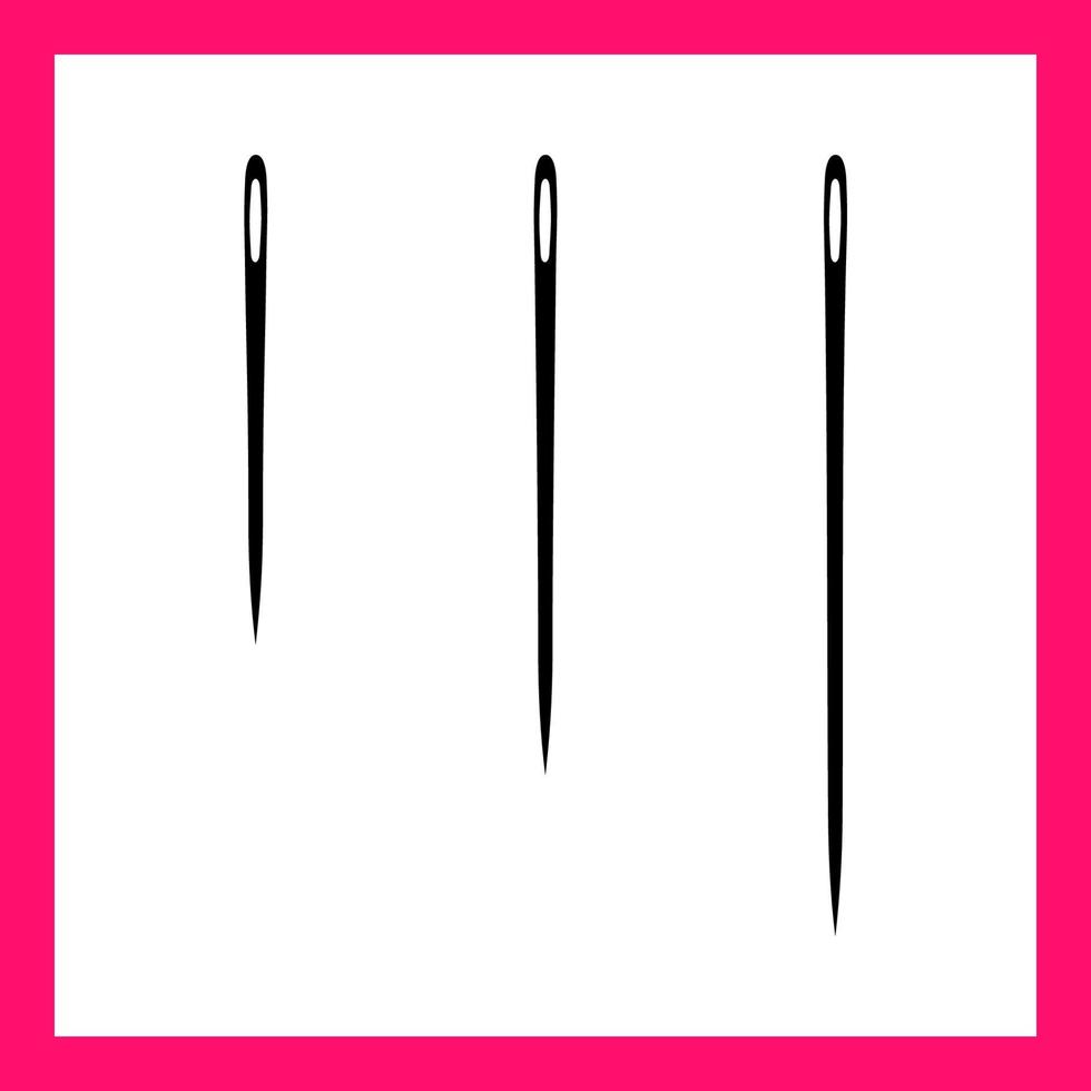 Needles of different lengths vector