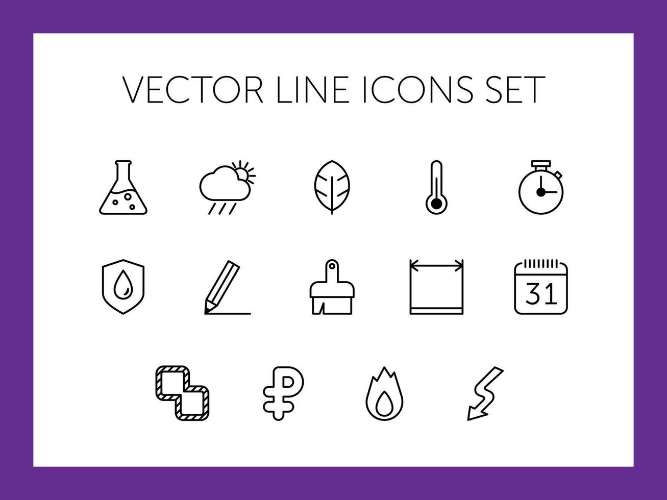 iconos de línea redondeada vectorial vector