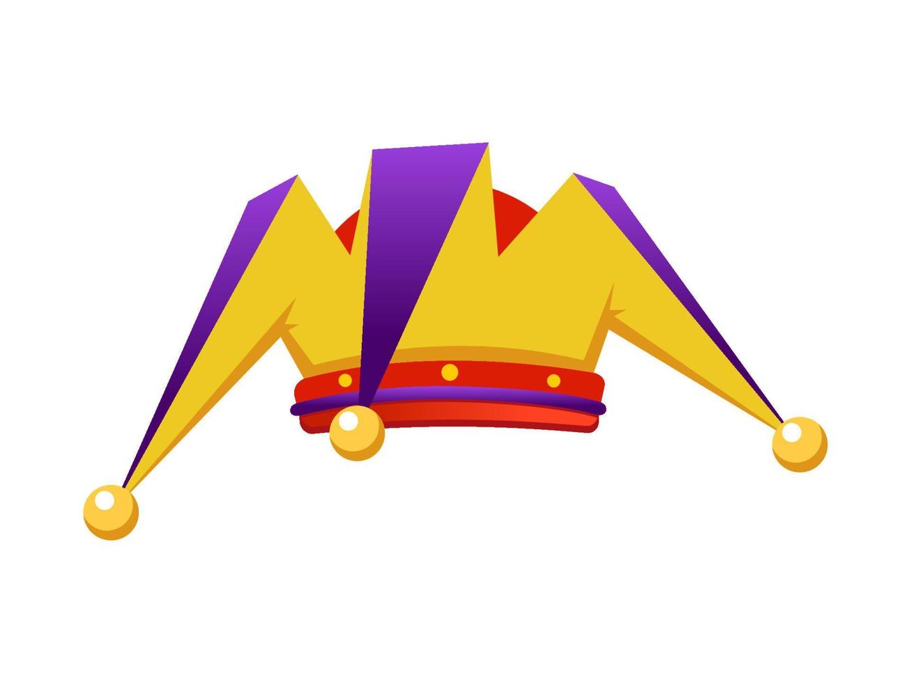 Colorful hat jester with bells vector