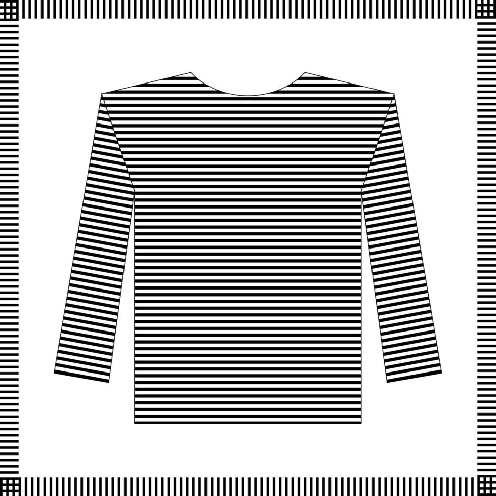 Sailor striped vest template vector model