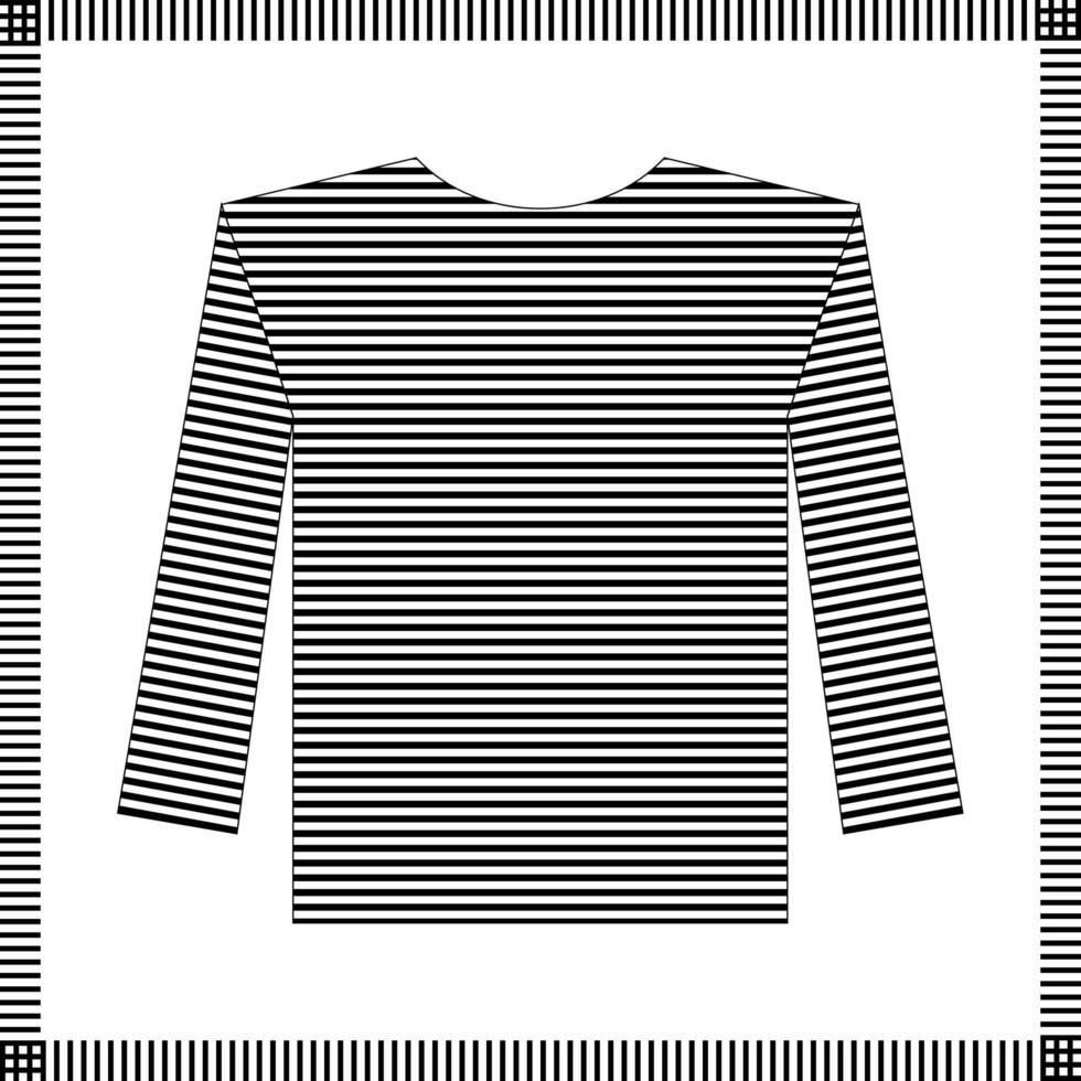 Sailor striped vest template vector model