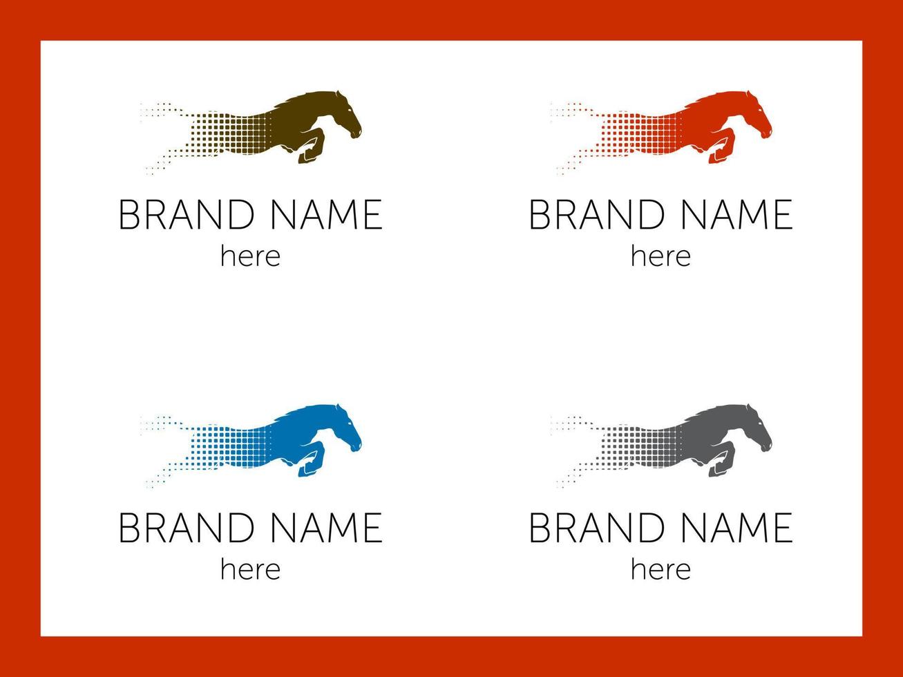 Running horse side view for company logo vector