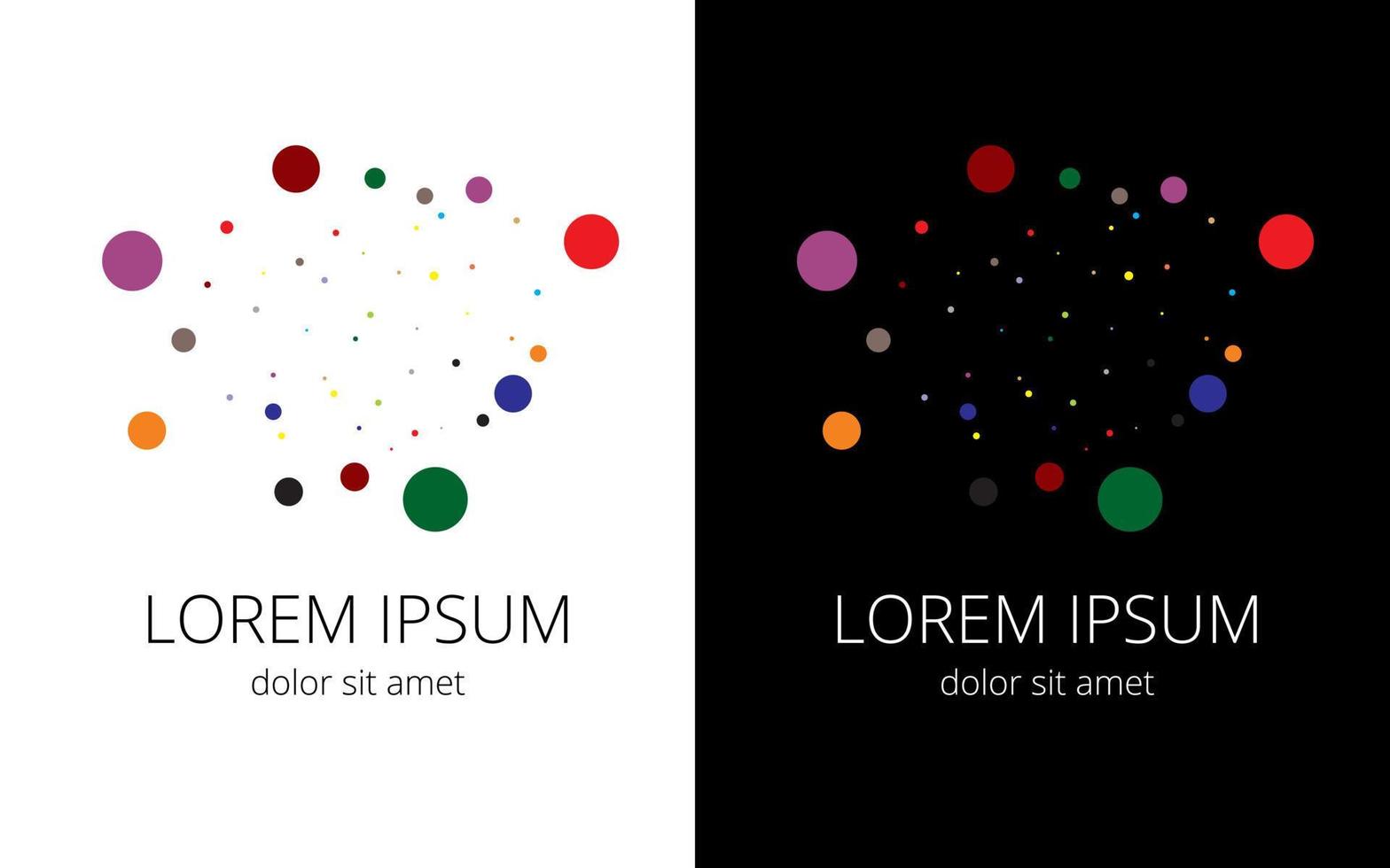 Multicolored circles of different sizes vector