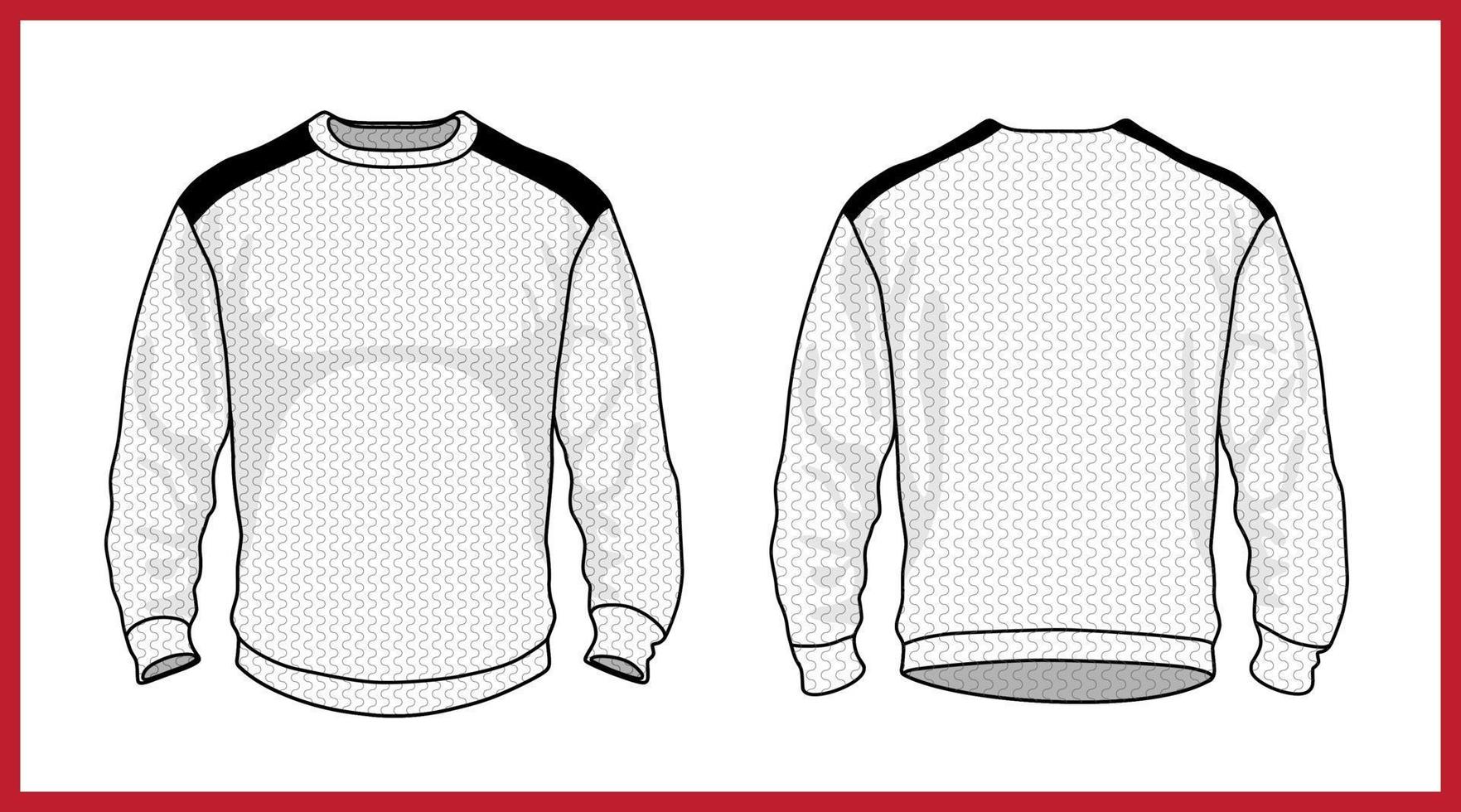 Collection of jersey sweater pullover. Casual clothes. Vector illustrations