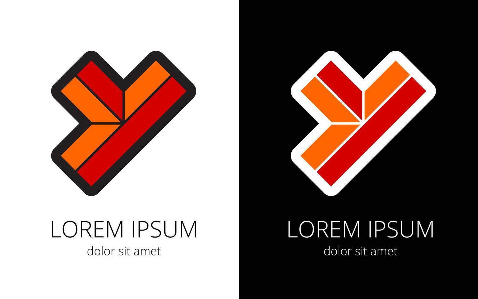 Letter Y for company name vector