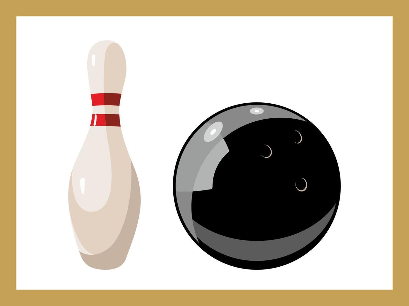 bowl and bowling ball vector