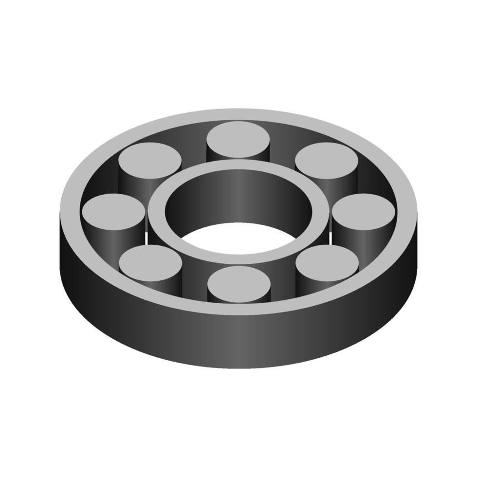Ball bearings isolated on white background vector
