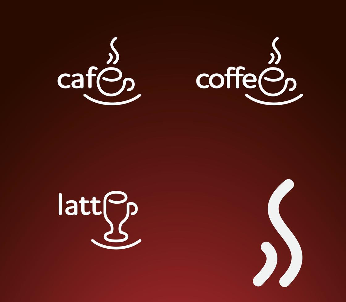 logotipos para empresas cafetaleras vector