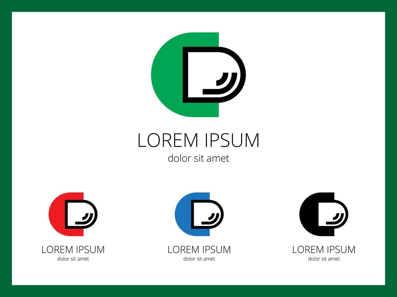 Letters of CD in monogram for company brand vector