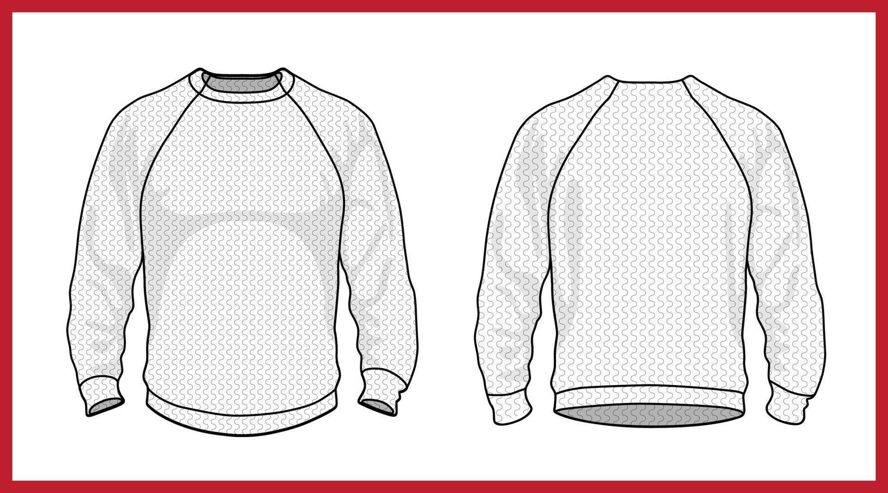 Collection of jersey sweater pullover. Casual clothes. Vector illustrations