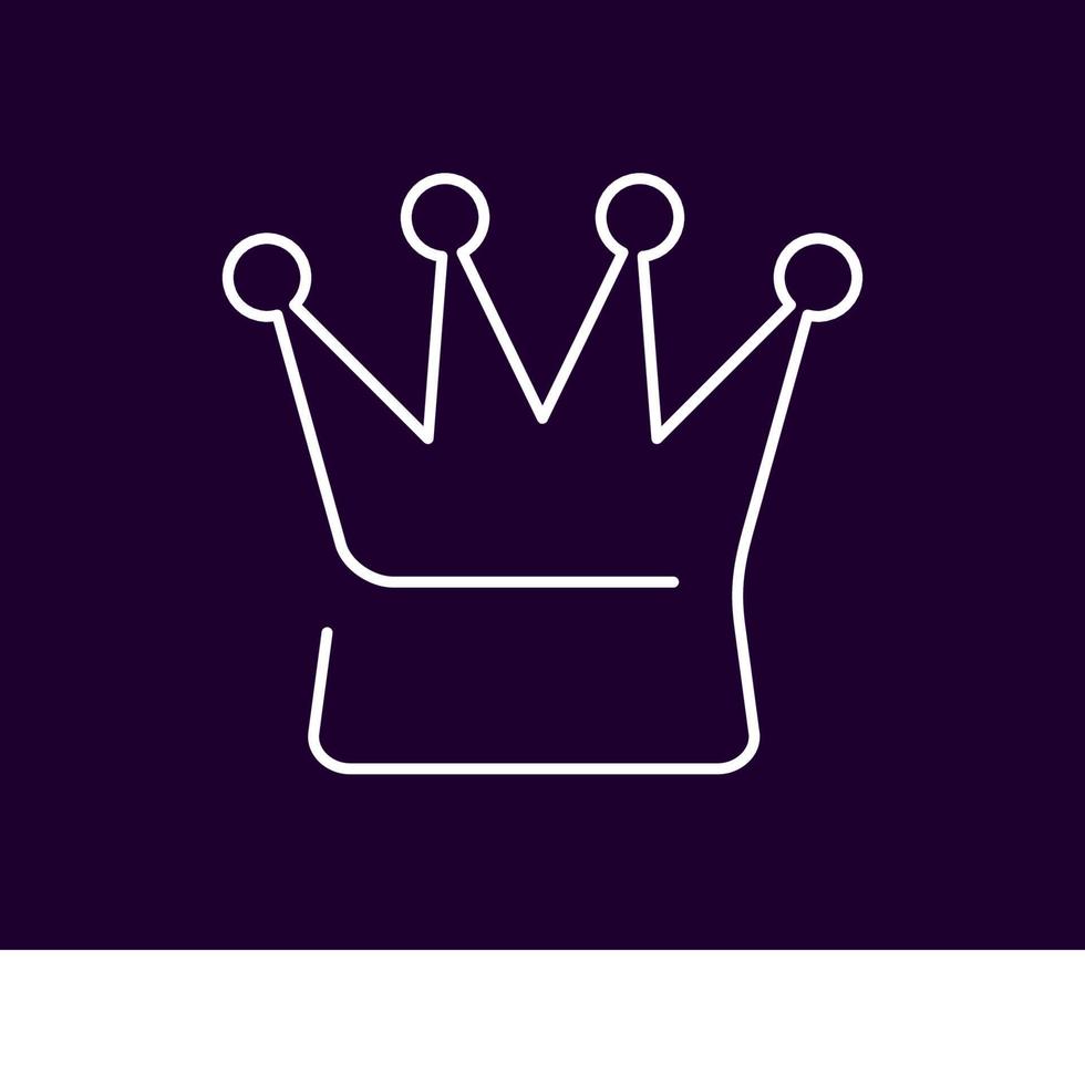 Crown drawn by line vector