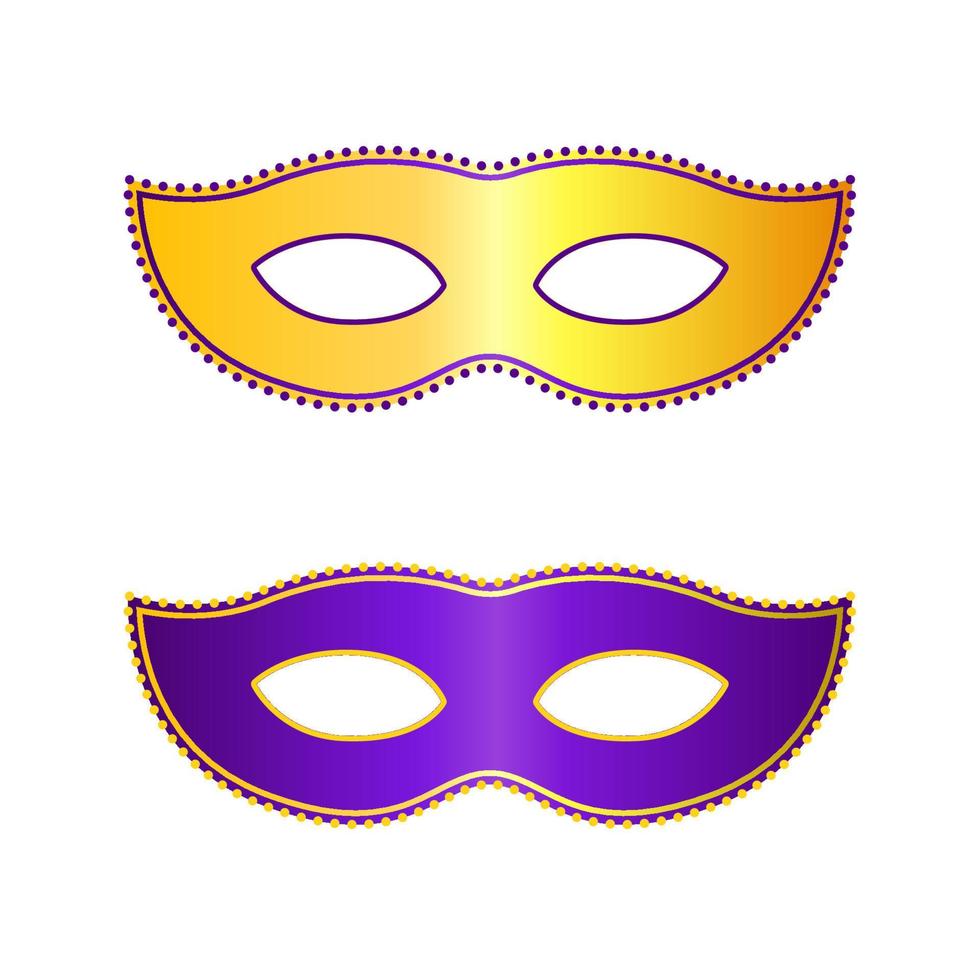 Two theatrical masks on white background vector