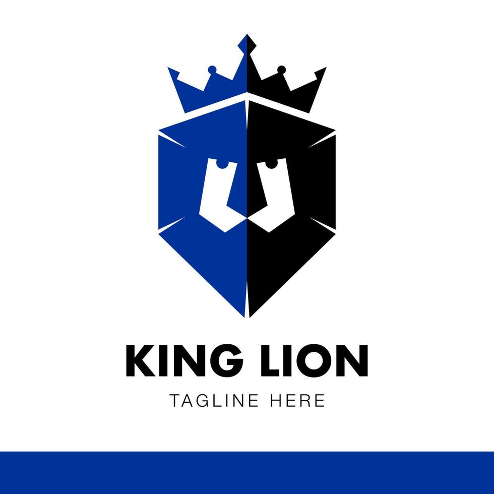 cabeza de león con corona vector gráfico rey símbolo icono