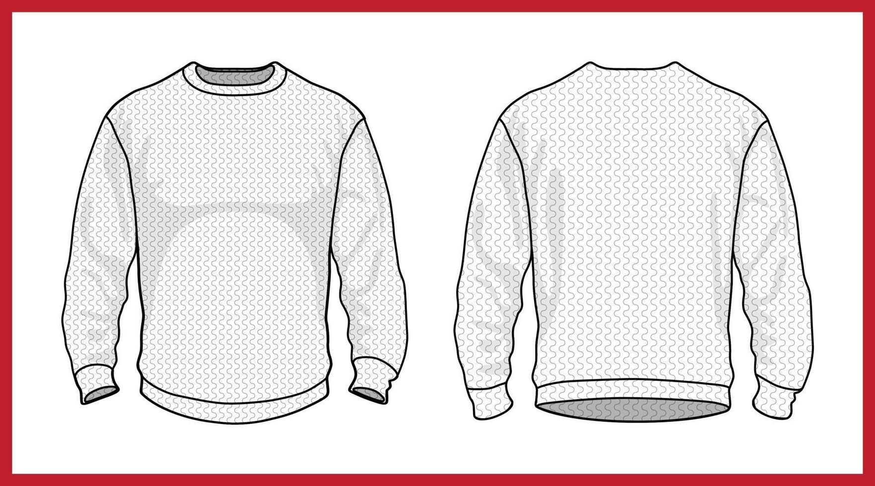 Collection of jersey sweater pullover. Casual clothes. Vector illustrations