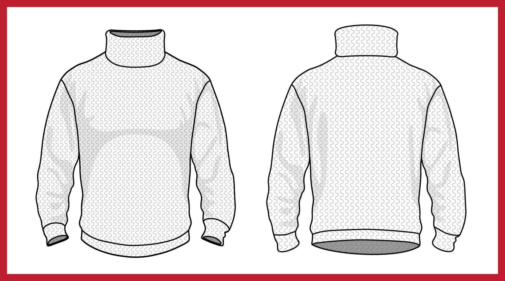 Collection of jersey sweater pullover. Casual clothes. Vector illustrations