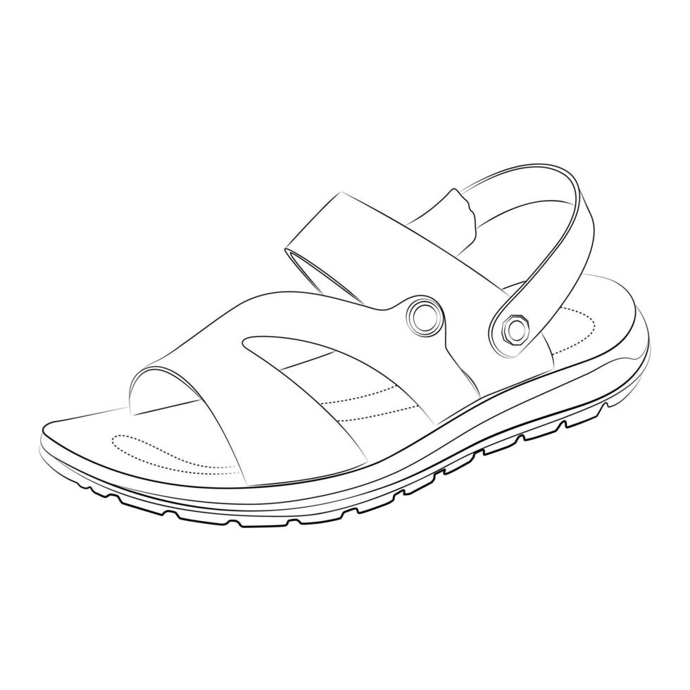 Shoes Outline design vector design element , illustration