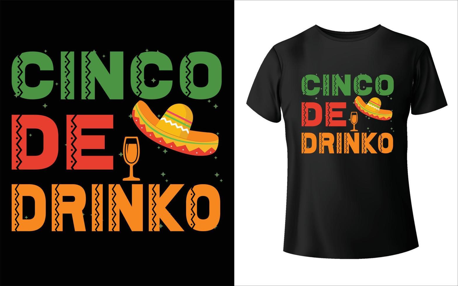 cinco de mayo diseño de camiseta vector art cinco de mayo vector